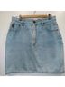 Gitano 100% Cotton Solid Blue Denim Skirt Size 26 waist - photo 4