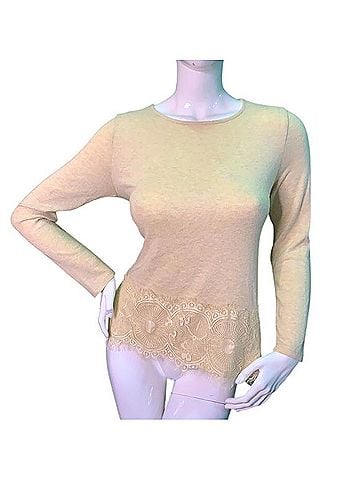 Alya Lightweight Knitted Blouse Long Sleeve T-Shirt (view 1)
