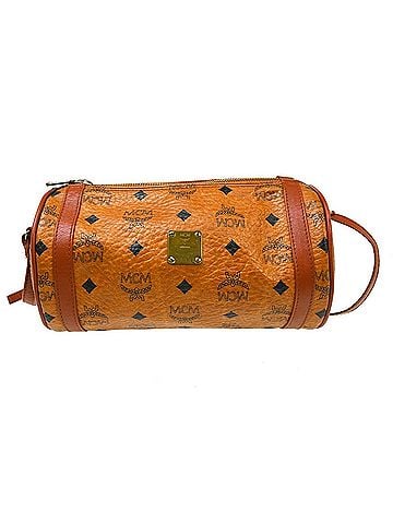MCM Visetos Leather Brown Leather Clutche &amp; Pouche Bag (view 1)