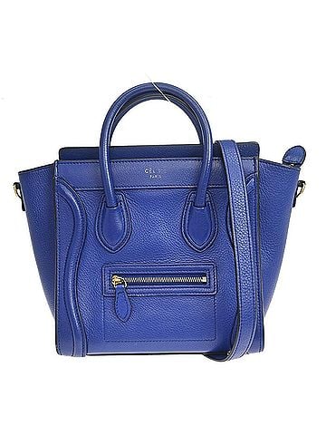Céline Luggage Leather Blue Leather Handbag (view 1)