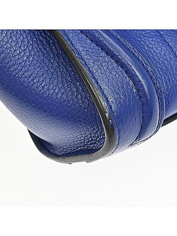 Céline Luggage Leather Blue Leather Handbag (view 2)
