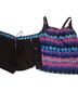 Title Unknown Tie-dye Multi Color Black Two Piece Swimsuit Size XXL - photo 1