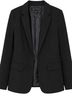 Grace Elements 86% Polyester 2% Spandex 100% Polyester Solid Black Blazer Size 14 - photo 1