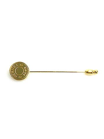 Hermès Hermes HERMES Brooch Sellier Metal Gold Women's e62135b (view 2)