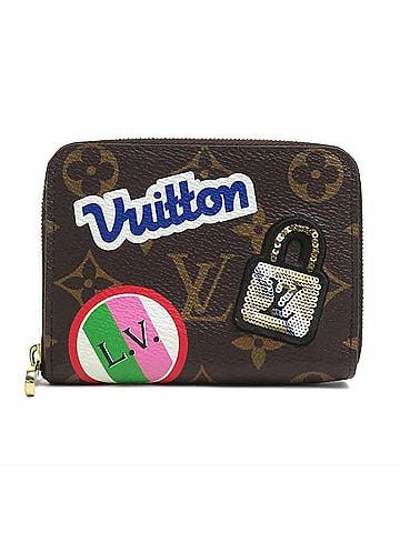 Louis Vuitton Louis Vuitton LOUIS VUITTON Wallet/Coin Purse Patches Collection Monogram Zippy Coin Canvas Brown Women's M63391 r11367i (view 1)