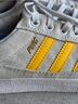 Adidas 100% Suede White Yellow Sneakers Size 6 1/2 - photo 11