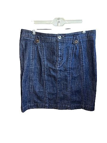 Pilcro and the Letterpress Denim Skirt (view 1)