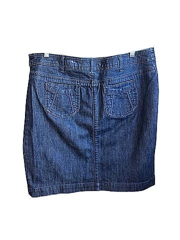 Pilcro and the Letterpress Denim Skirt (view 2)