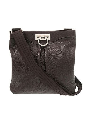Salvatore Ferragamo Salvatore Ferragamo Gancini AU-21 B499 Leather Brown Shoulder Bag 1442Salvatore (view 1)