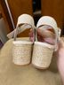 TOMS 100% Suede White Heels Size 7 - photo 4