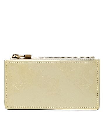 Louis Vuitton Louis Vuitton Monogram Vernis Pochette Clé Wallet/Coin Purse M91348 Perle Beige Patent Leather Women's LOUIS VUITTON (view 1)