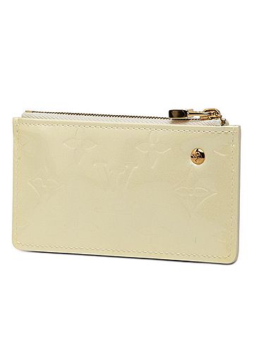 Louis Vuitton Louis Vuitton Monogram Vernis Pochette Clé Wallet/Coin Purse M91348 Perle Beige Patent Leather Women's LOUIS VUITTON (view 2)