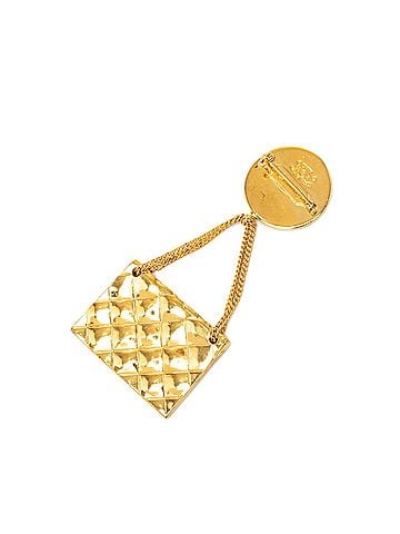 Chanel Chanel Coco Mark Matelassé Vintage Brooch 93A Gold Plated GP Women's CHANEL (view 2)