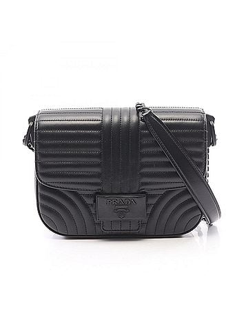 Prada Prada Diagram Shoulder Bag/Handbag, Leather, Women's, Black (view 1)