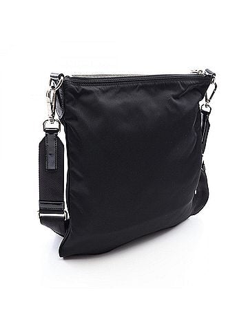 Prada Prada TESSUTO Shoulder Bag/Handbag, Nylon and Leather, Women's, Black (BT0715) (view 2)