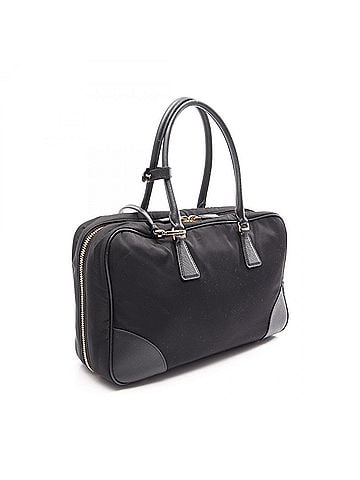 Prada Prada Re-Edition 1978 Medium 2-Way Handbag, Nylon &amp; Saffiano Leather, Women's, Black (1BB114) (view 2)