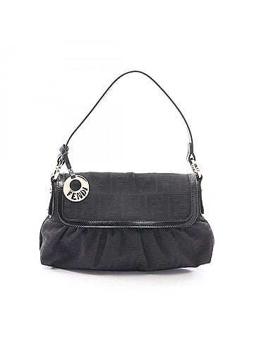 Fendi Fendi Zucca Shoulder Bag/Handbag, Canvas and Leather, Women's, Black (8BR445) (view 1)
