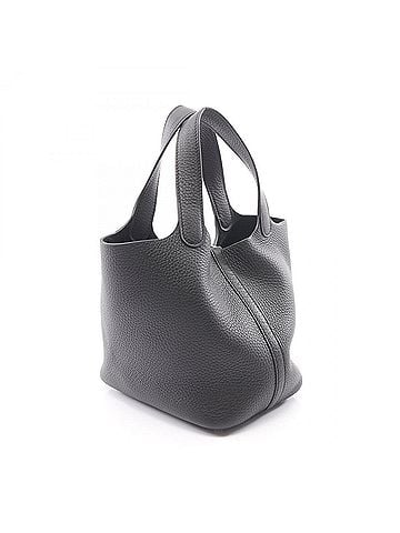 Hermès Hermes Picotin Lock PM Handbag, Leather, Taurillon Clemence Women's, Black (view 2)