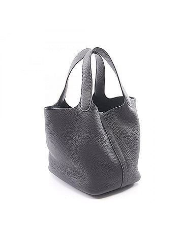 Hermès Hermes Picotin Lock PM Handbag, Leather, Taurillon Clemence Women's, Navy Blue (view 2)