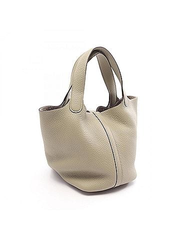 Hermès Hermes Picotin Lock PM Handbag, Leather, Taurillon Clemence Women's, Green (view 2)