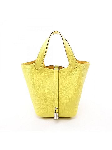 Hermès Hermes Picotin Lock PM Handbag, Leather, Taurillon Clemence Women's, Yellow Tone, 056289CK (view 1)