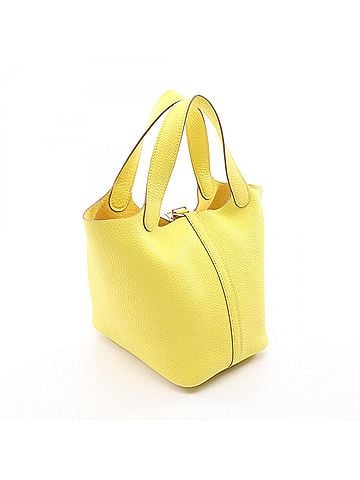 Hermès Hermes Picotin Lock PM Handbag, Leather, Taurillon Clemence Women's, Yellow Tone, 056289CK (view 2)