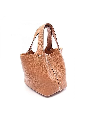 Hermès Hermes Picotin Lock PM Gold Handbag, Taurillon Clemence Leather, Women's, Brown Tone, 056289CK (view 2)