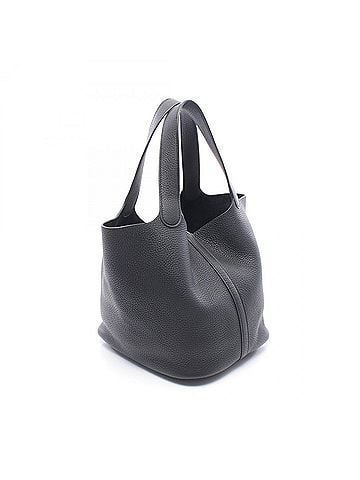Hermès Hermes Picotin Lock MM Handbag, Leather, Taurillon Clemence Women's, Black (view 2)