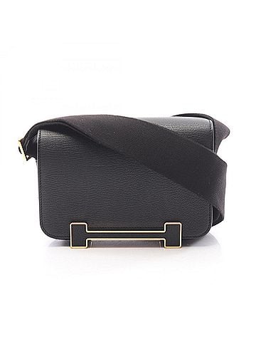 Hermès Hermes Geta Shoulder Bag/Handbag, Chevre Leather, Women's, Black (view 1)
