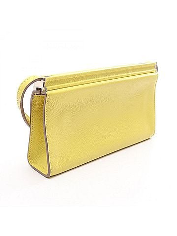 Hermès Hermes HERMES Click H 21 Lime Shoulder Bag Handbag Evercolor Women's Yellow (view 2)