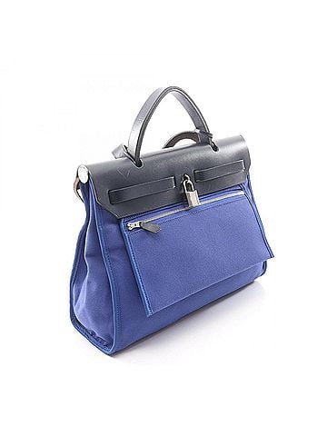 Hermès Hermes Herbag Zip PM Blue Electric Indigo 2-Way Handbag Toile H Vache Hunter Women's Navy (view 2)