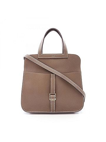 Hermès Hermes HERMES Arzan 25 2-way handbag, leather, Taurillon Clemence women's, gray. (view 1)