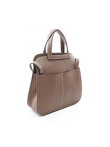 Hermès Hermes HERMES Arzan 25 2-way handbag, leather, Taurillon Clemence women's, gray. (view 2)