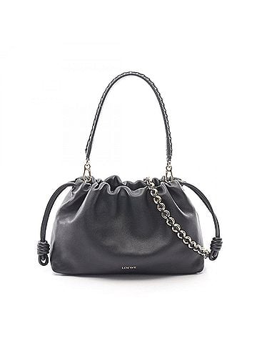 Loewe Loewe Flamenco Purse 2-Way Handbag, Leather, Women's, Black (A411FCRX75) (view 1)