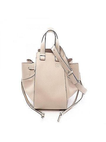 Loewe Loewe Hammock Bag Drawstring Medium 2-Way Handbag Leather Women's Beige (view 1)