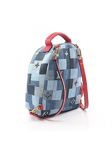 Louis Vuitton Louis Vuitton Palm Springs Backpack MINI - Backpack/Handbag Canvas/Leather Monogram Denim Women's Blue/Red M45043 (view 2)