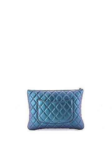 Chanel O Case Clutch Quilted Iridescent Lambskin Medium (view 2)