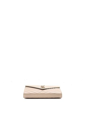 Saint Laurent Classic Monogram Wallet on Chain Matelasse Chevron Leather Medium (view 2)