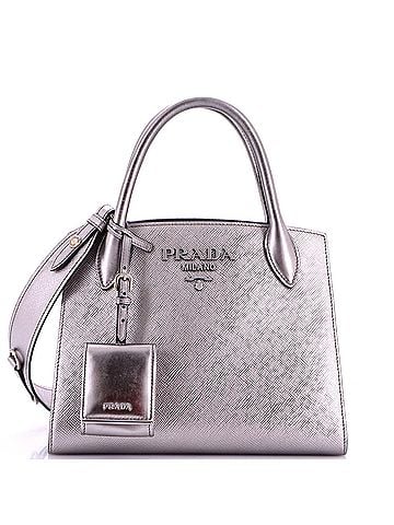 Prada Monochrome Tote Saffiano with City Calf Small (view 1)