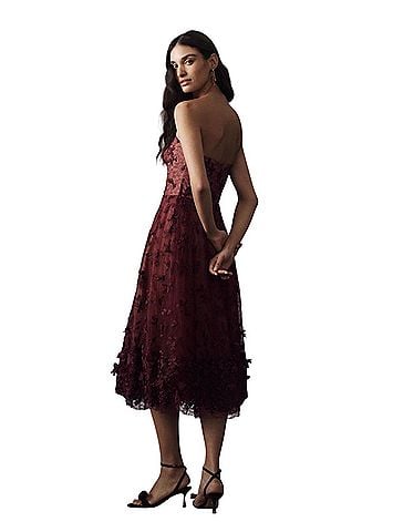 Dress the Population Kailyn Embroidered Midi Cocktail Dress (view 2)