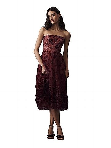 Dress the Population Kailyn Embroidered Midi Cocktail Dress (view 1)