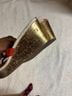 Coach Stripes Gold Ivory Orange Wedges Size 8 1/2 - photo 4