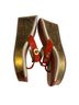 Coach Stripes Gold Ivory Orange Wedges Size 8 1/2 - photo 2