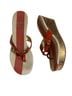 Coach Stripes Gold Ivory Orange Wedges Size 8 1/2 - photo 1