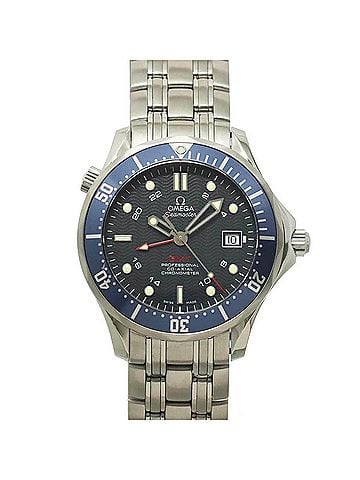 Omega Omega Seamaster Professional 300 GMT 2535 80 Men's Watch, Date, Navy, Automatic Movement (view 1)