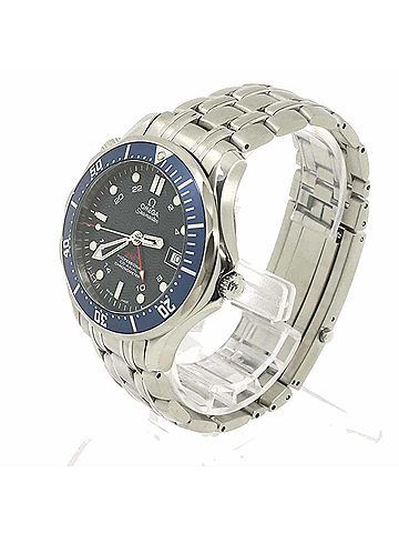 Omega Omega Seamaster Professional 300 GMT 2535 80 Men's Watch, Date, Navy, Automatic Movement (view 2)