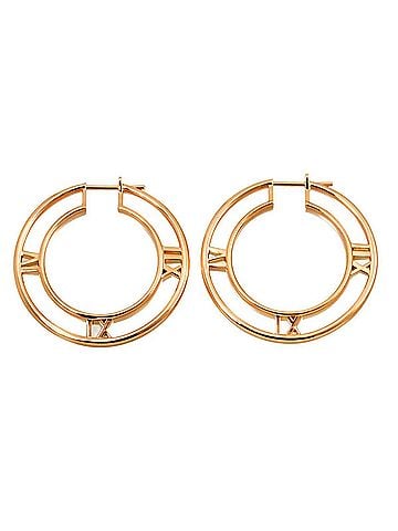 Tiffany & Co. Tiffany &amp; Co. Atlas Medallion Earrings, 18K Pink Gold (750), Pierced Earrings (view 2)