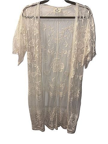 Ember Sheer Embroidered Kimono Shrug Cardigan (view 1)