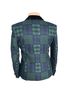 J. McLaughlin Plaid Green Blue Black Blazer Size 10 - photo 2