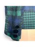 J. McLaughlin Plaid Green Blue Black Blazer Size 10 - photo 7